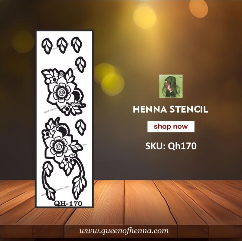 Reusable Large Kids Hand Mehandi Sticker (QH170) img1- queenofhenna