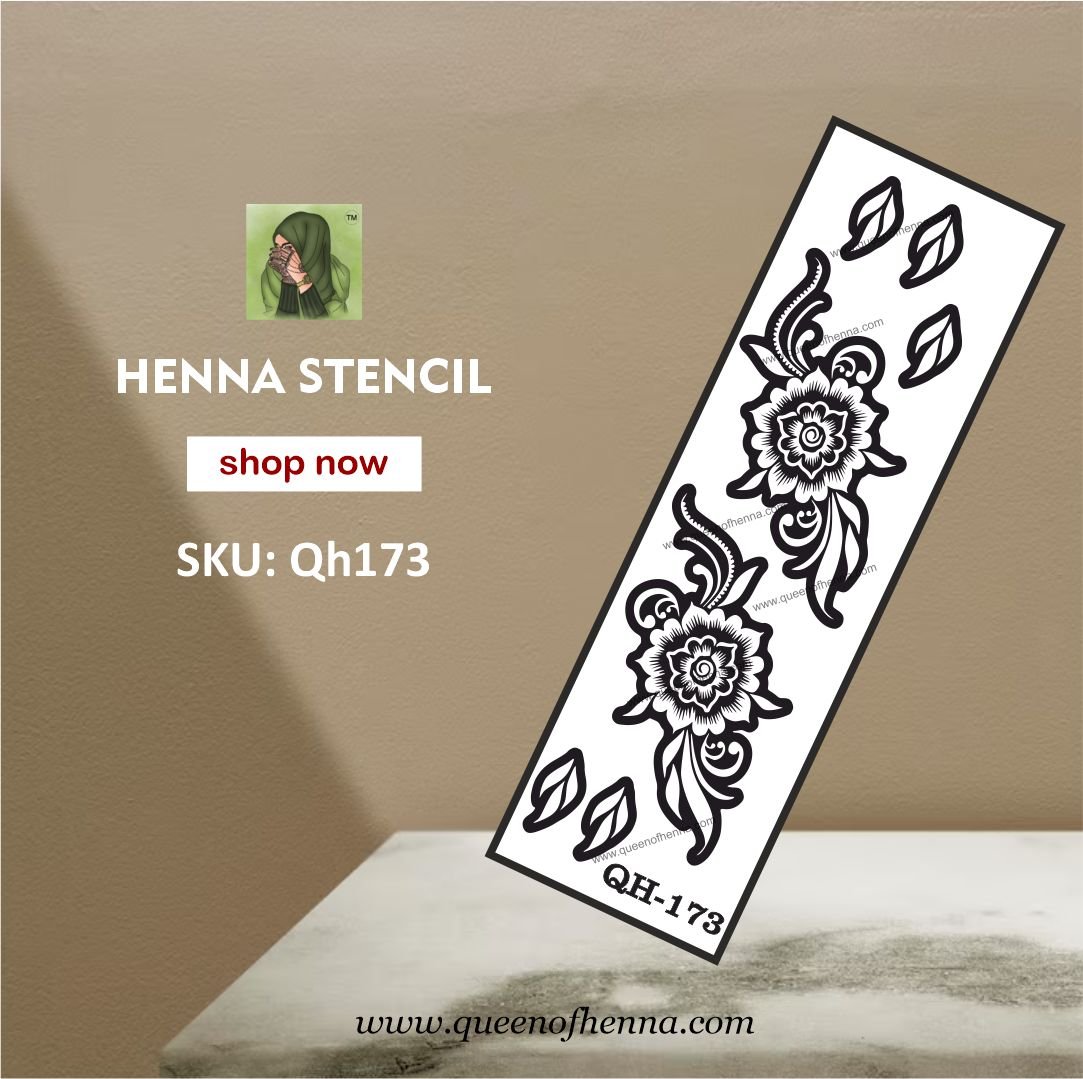 Reusable Large Kid Hand Henna Stencil (QH173) | Mehndi Sticker/Tattoo