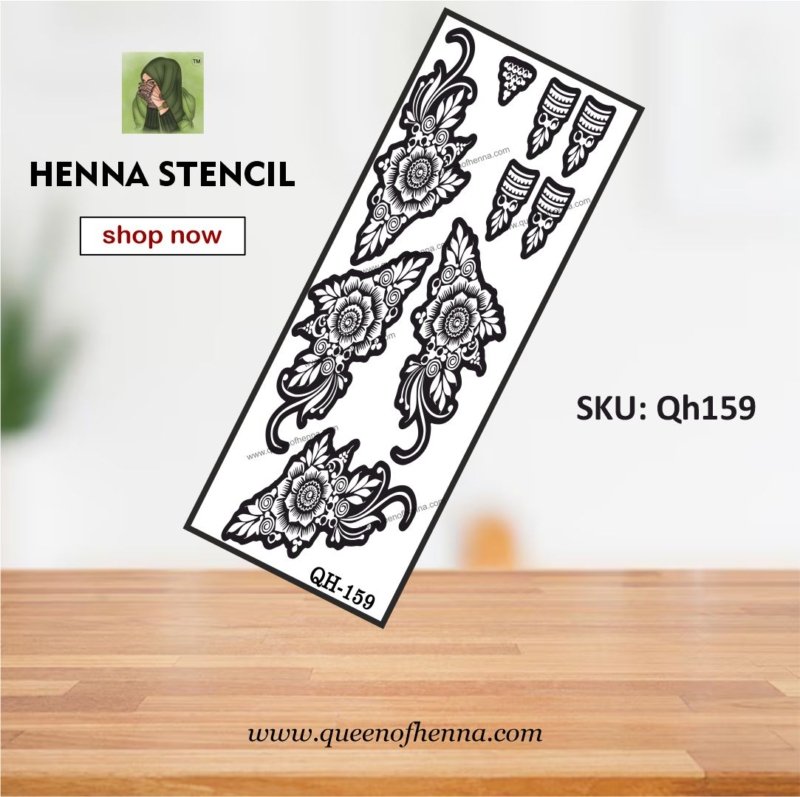Reusable Large Mehandi Sticker (QH159) img1- queenofhenna