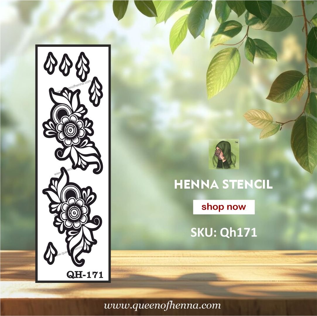 Reusable Medium Kids Hand Henna Stencil (QH171) | Mehandi Sticker/Tattoo