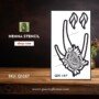 Small Hand Mehandi Stencil (QH167) img1- queenofhenna