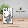 Small Hand Mehandi Stencil (QH168) img1- queenofhenna