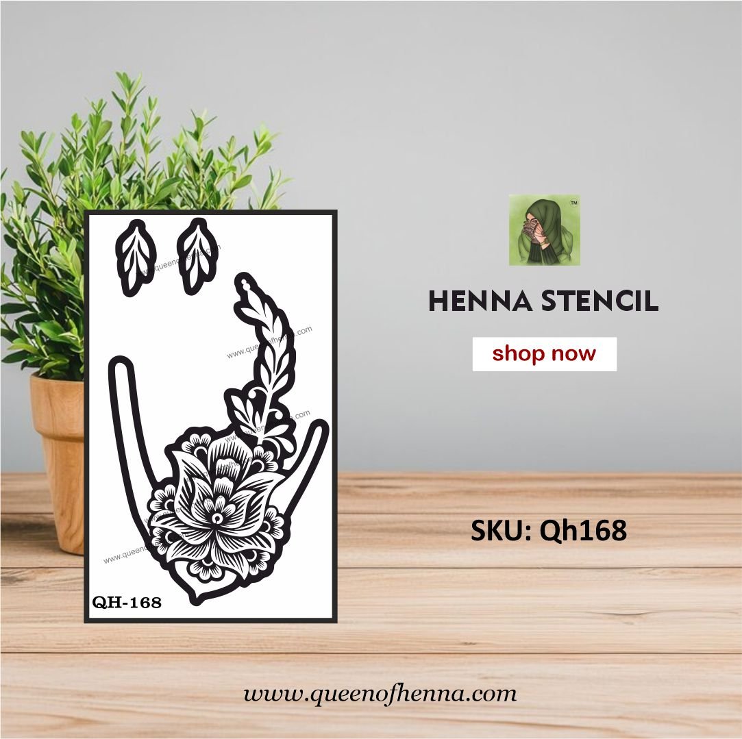 Mandala Hand Mehandi Stencil (QH168) | Small Henna Sticker/Tattoo