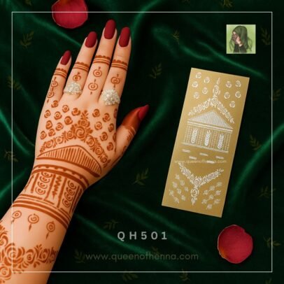 Large HandBridal Henna Stencil (QH501) img1- queenofhenna (1)