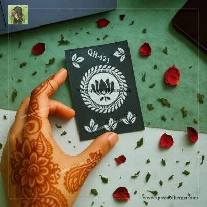 Small Leg Henna Stencil (QH421) img 1- queenofhenna