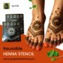 Small Leg Henna Stencil (QH470) img 2- queenofhenna
