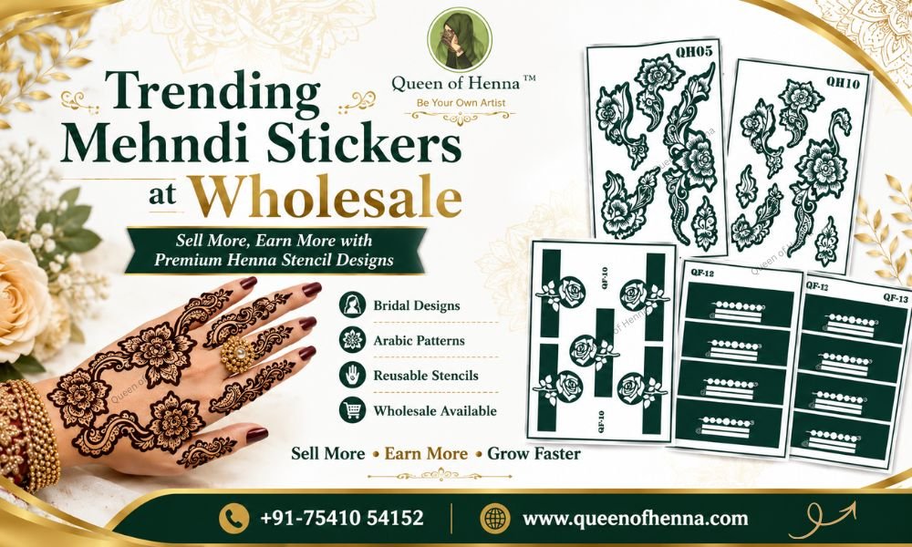 Trending Mehndi Stickers at Wholesale – Sell More, Earn More!