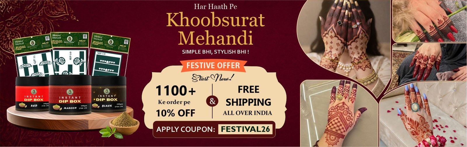 Queen of Henna Banner 1