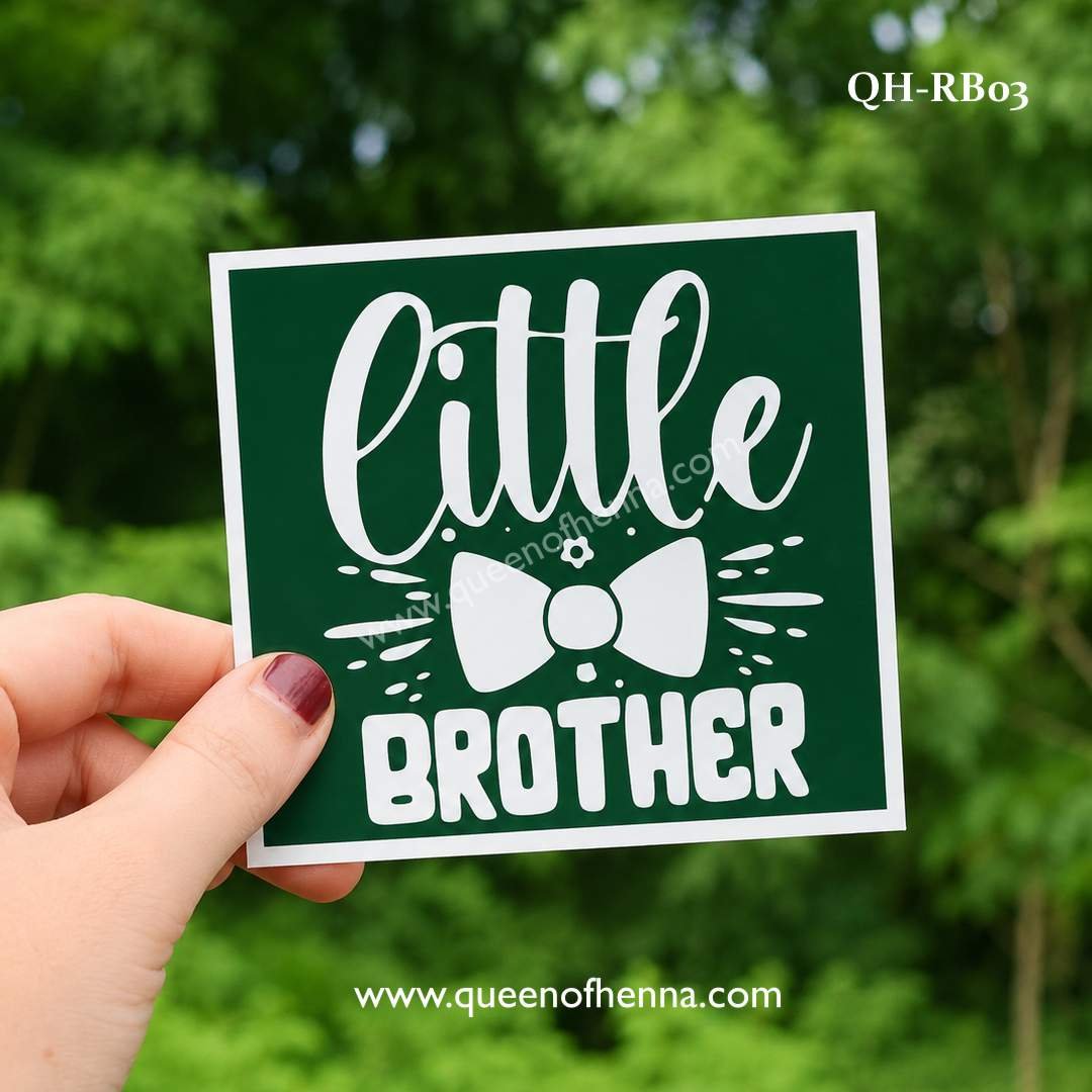 Little Brother Henna Stencil (QH-RB03) | Raksha Bandhan Mehandi Sticker