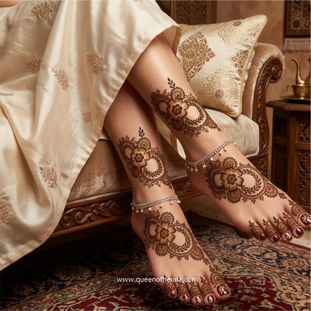 Medium Hand Henna Stencil (QH19) img2 result - queen of henna